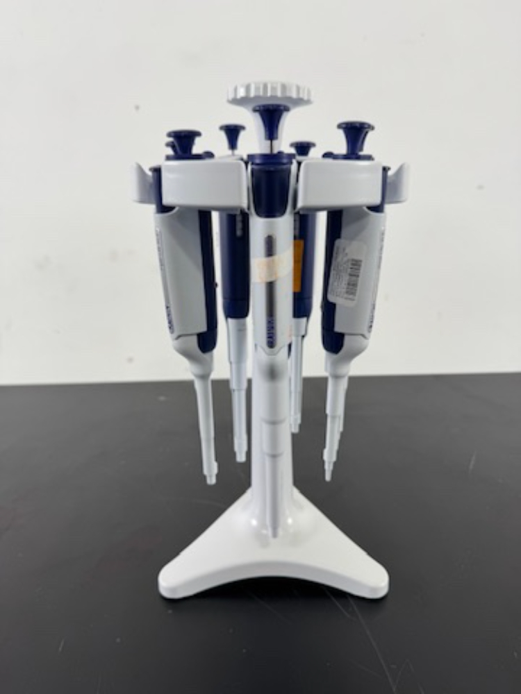Image of Rainin Pipet-Lite XLS Single Channel Pipettes w/Stand - Quantity 7